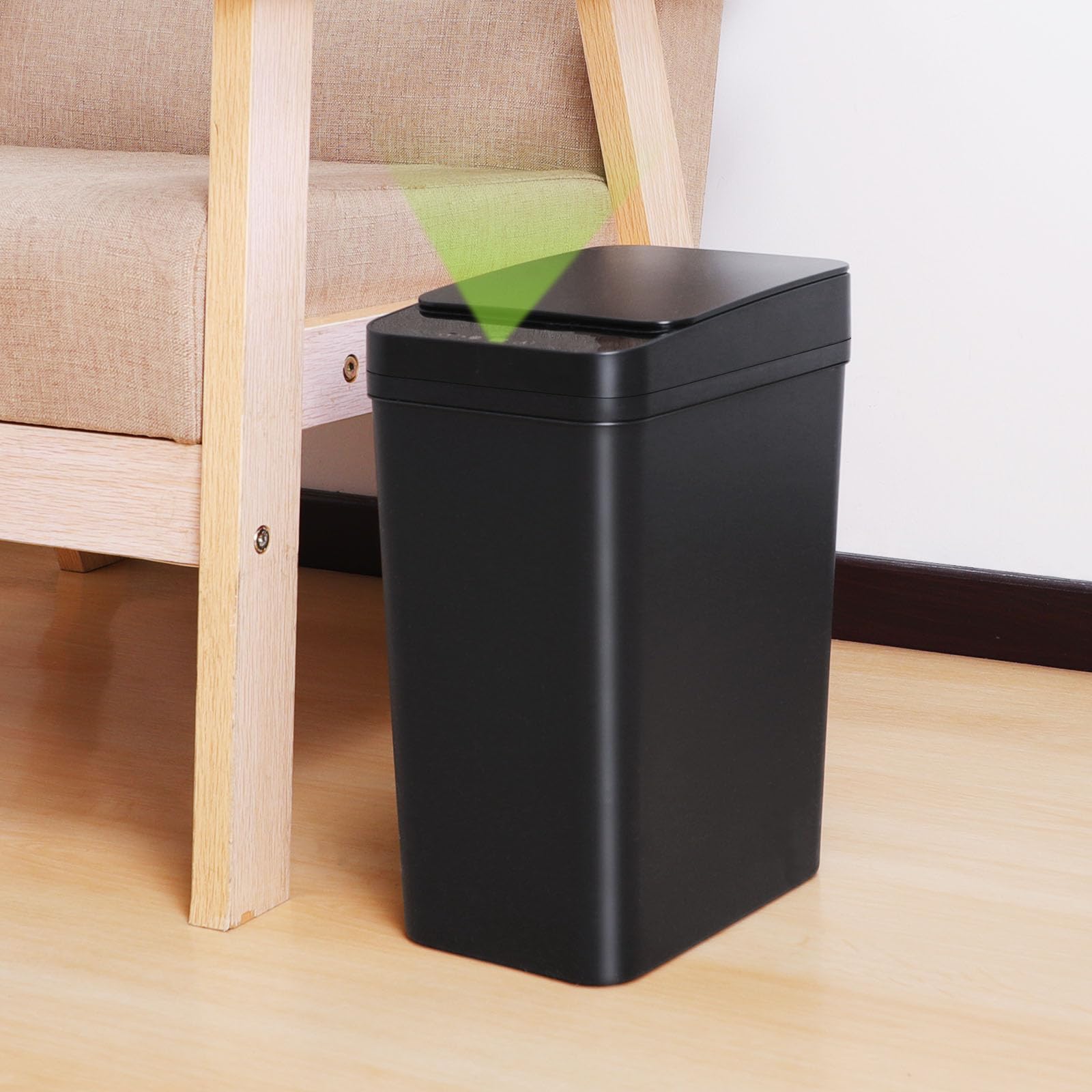Amazon｜スリム ゴミ箱 自動開閉 15L 自動ゴミ箱 電池式 蓋付き
